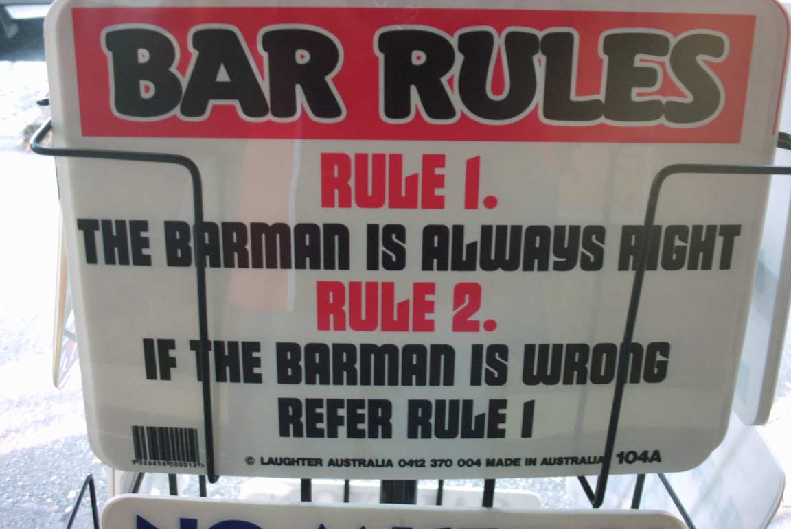 Bar Rules